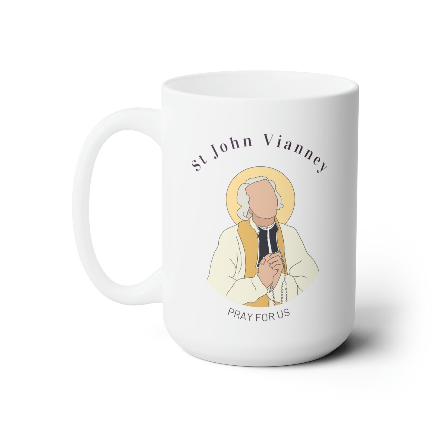 Saint John Vianney Ceramic Mug 15oz