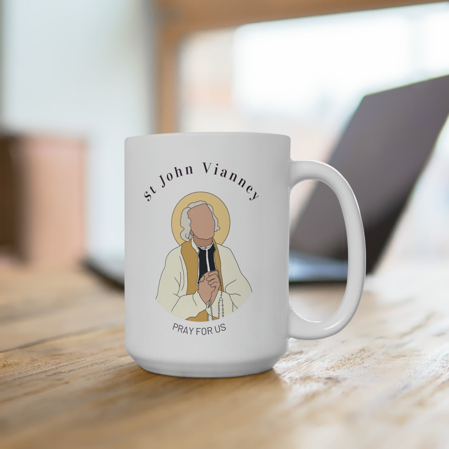 Saint John Vianney Ceramic Mug 15oz