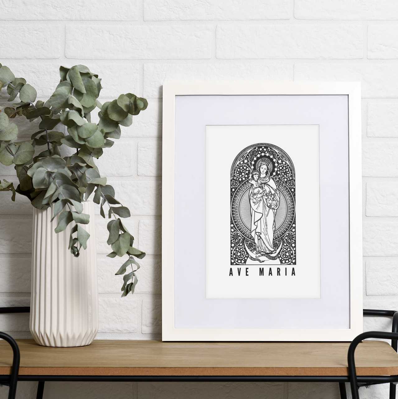 Ave Maria Art Print (8x10) Violet Heart Studios