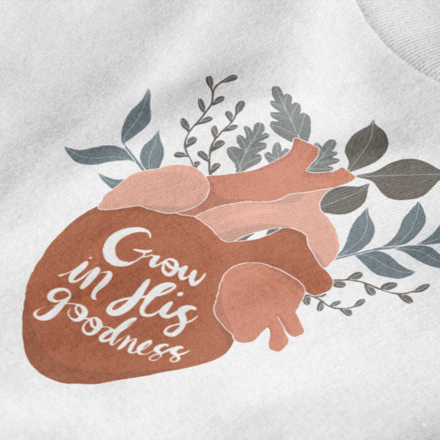 Grow in His Goodness Unisex T-Shirt Violet Heart Studios