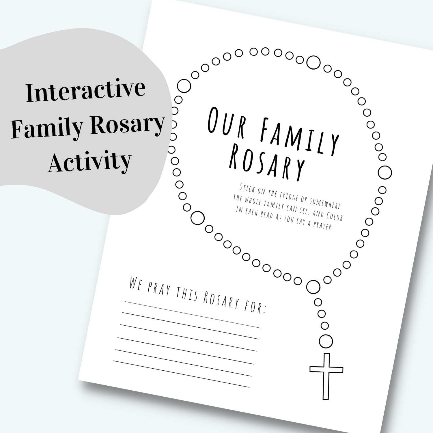 Rosary Activity Packet Violet Heart Studios