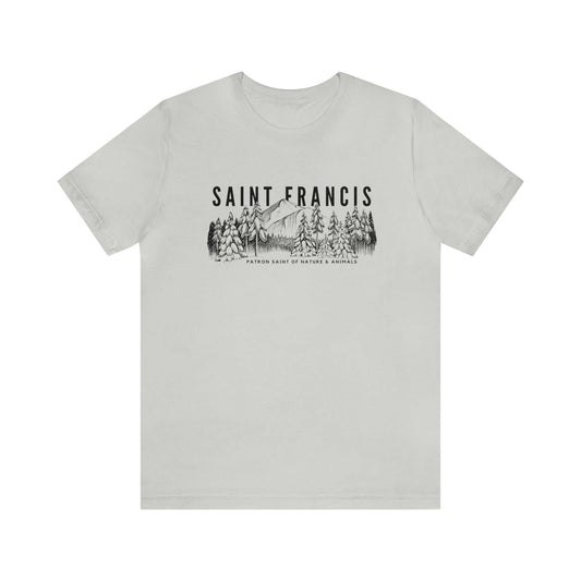 St Francis Unisex Tshirt Violet Heart Studios