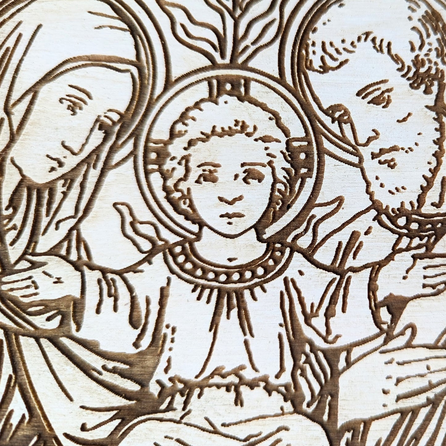 Vintage Inspired Holy Family Wooden Wall Decor Violet Heart Studios